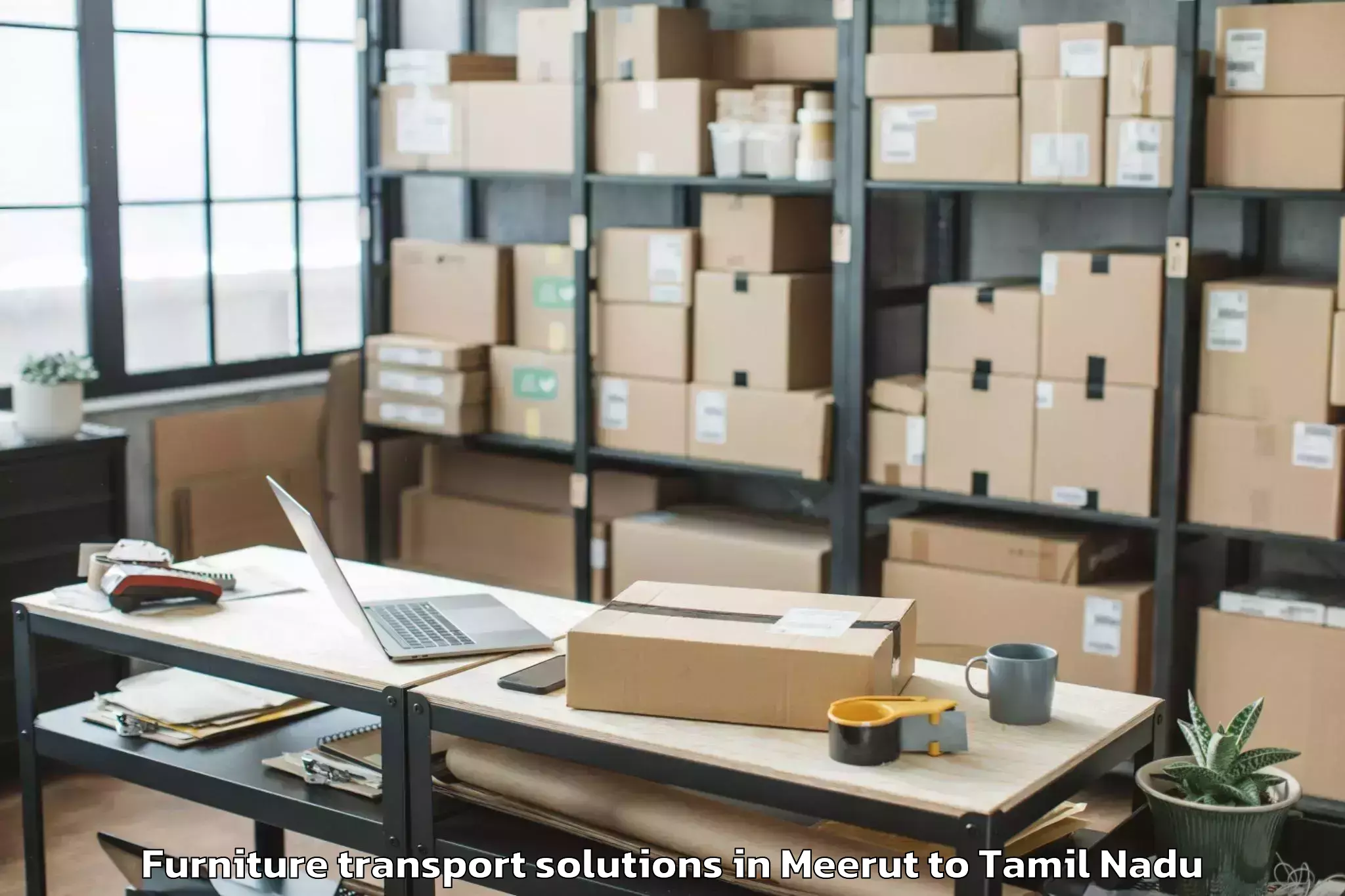 Book Your Meerut to Ennore Port Chennai Furniture Transport Solutions Today